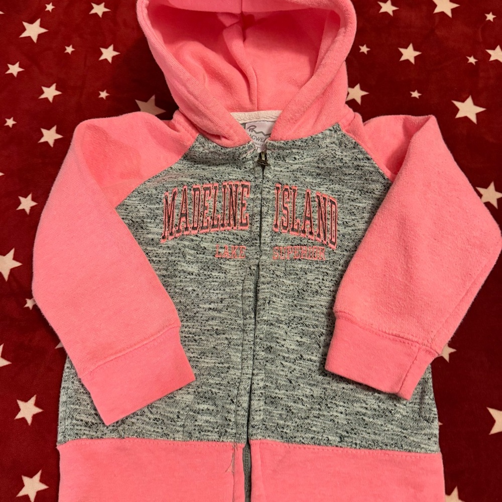 Pink and Gray Kids Hoodie